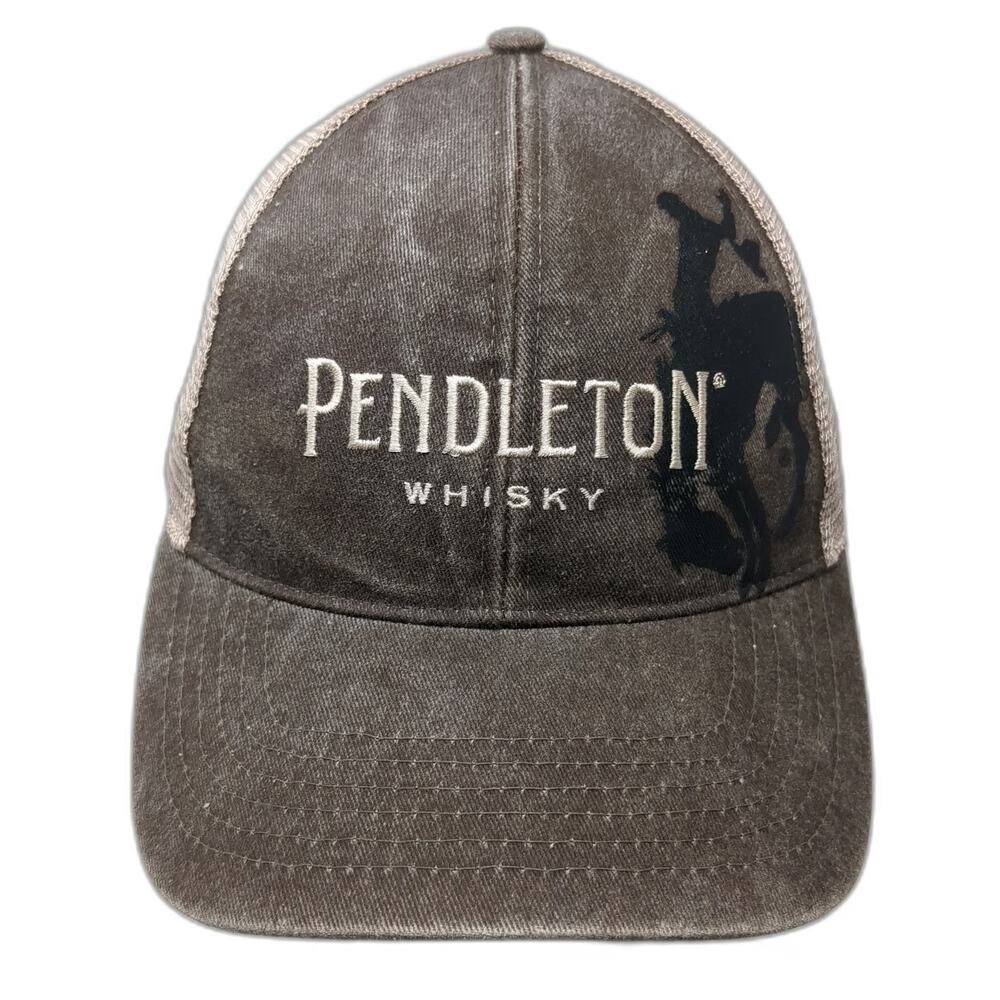 Pendleton Whisky Baseball Cap Brown One Size Mesh Back Let'er Buck Hat
